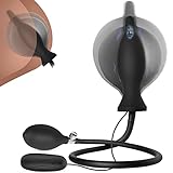 BDSMYEE Aufblasbarer Analplug Buttplug,Silikon Anal Vibrator mit Pumpe,Analsex Sexspielzeug Durchmesser bis 10cm Anal-Dilatator Fetisch SM Prostata-Massage für Frauen Männer Paare