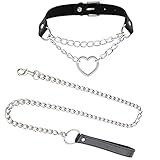 AROROMI Fetisch SM Fesseln Halsbänder Bondage Leder Halsband Erwachsene Sex Spielzeug Flirt SM Halsband Leine Ketten Set