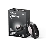 Satisfyer 'Double Joy Connect App' Paar-Vibrator 9 cm | Sex-Spielzeug für Paare extrem stark | Vielfältige Vibrationen dank App-Steuerung | Erotisches Toy mit Klitoris-Stimulation | Farbe: schwarz