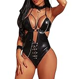 Latex Body Damen Unterwäsche Sexy Erotisch Dessous Für Sex Erotische Frauen Die Frau Lack Und Leder Outfit Ouvert Kostüme Domina Suit Cosplay Kleidung Nuttiges Swingerclub