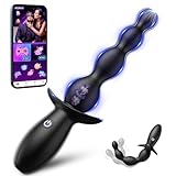 Tagnaff Handlicher Anal Dildo Vibrator Plug für Einsteiger, Analvibratoren für Mann Frau & Paare 9 Vibrationen Prostata Stimulation Vibratorensets Analplug Sex Spielzeug für die Männer Frauen App dünn