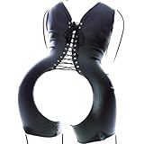 MR.HIPPE Zwangsjacke für Damen Bondagesack Bdsms Spielzeug Extrem für Frauen Bdsms Dessous Sklavin Leder Body Damen Lederkleid Damen für Sex Ouvert Body Frau Sexy Leder Outfit Latex Kleid Lederrock