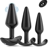 Sex Spielzeug für die Paare Analplug 3er-Set, 12 Modi Analvibratoren für Mann Prostata Stimulation Vibratorensets Männer Frauen Masturbieren, Silikon Anal Dildo Extrem Sex Toyset, Wasserdicht