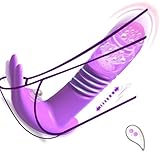 Tragbarer Perlen-Höschenvibrator, Thrust-Bunny-Vibrator, wasserdichter Butterfly-Vibrator, G-Punkt-Klitoris-Stimulator mit 10 Schub- und Rotationsbewegungen, Vibration für Frauen