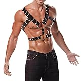 BDSMAGE Sexy Unterwäsche für Mann,Gay Unterwäsche Herren,Festival Rave Outfit Herren,Sissy Dessous Männer,Harness Männer Leder,erotische Dessus,Fetisch Harness Männer Gay (080)