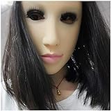 Weiche Latex Realistisch Female Kopfmaske Handgemachte Gesicht für Erwachsene Maskerade DWT Transgender Halloween Kostüme (ohne Perücke)