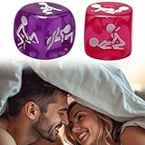 2-teiliges Sex Würfelspiel – Erotisches Sex Spielzeug für die Paare & Frau, Spiele für Paare mit 12 Positionen, Spaßiges Würfelspiel für Erwachsene und intime Momente