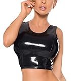 Datex Latextop mit Reißverschluss, L schwarz