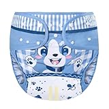 LittleForBig Waschbarer Verstellbarer Wiederverwendbarer Wasserdichter Stoffwindel Überhose Bezug für Erwachsene - Kleines Blau L