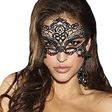 JeVenis Luxury Sexy Lace maske Prom Mask Maskerade Ball Maske für Kostümparty Cosplay (black)