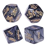4 Stück Würfel Spiel 36 Position Lehrbuch Würfel Spiel Humor Spiel Paar Geschenk für Erwachsene Liebhaber Paar Liebe Spiel