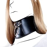 MR.HIPPE Halskorsett Sexhalsbänder Schwarz Halsband Bdsm Collar Women Halsfessel Sm Halsband für Frauen Leder Korsett Pinkes Korsett Fetisch Lederhalsband Damen Einstellbar Bondage-Leder Für Damen