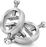 phiis Fetisch Nippelklemmen, verstellbare Nippelklemmen, Nippelklemmen aus Edelstahl, Stimulation, Erotik, SM, BDSM, Sexspielzeug für Frauen und Männer, Paar