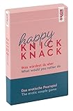 ORION Kartenspiel 'Happy Knick Knack' - verführerisches Erotik-Kartenspiel für Frauen und Männer, tiefgründige Fragen für intime Momente, blau/rosa